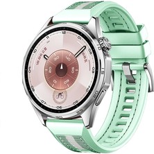 MobaxAksesuar Samsung Galaxy Watch 46MM Watch 3 45MM Kordon Lansman Kumaş Dikişli Silikon 102