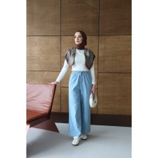 Neways 1105-DENIML Lastikli Pantolon Mavi
