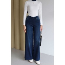 Neways 1152- Denim Bol Paça Pantolon Lacivert
