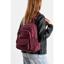 Byhakan Mega 255 255 Krinkıl Kumaş Sırt Çantası Bordo