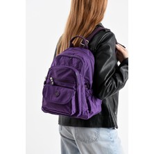 Byhakan Mega 255 255 Krinkıl Kumaş Sırt Çantası Mor