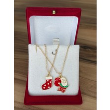 Reiz Handmade Noelbaba & Çorap 2'li Kolye Seti