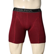 Kenn Paul Bambu Uzun Paçalı Erkek Boxer - Bordo, Nefes Alır, Konforlu