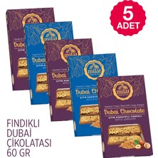 Milat Çikolata Milat Meşhur Dubai Trabzon Çikolatası Fındıklı 5 × 60 g