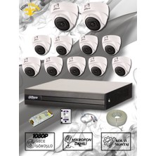 Dahua 2mp 11 Adet Sesli Dome Kameralı Full Paket
