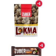 Züber Fındık Rüyası 12 Adet (Fındık Ezmeli Lokma, Fındıklı Meyve Bar)