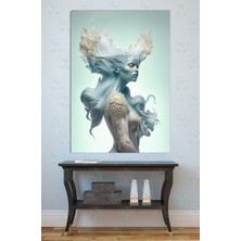 Mgi Design Buz Kraliçesi Kanvas Tablo Pastel Tonlar Fantastik Kadın Portresi Modern Salon Dekoru