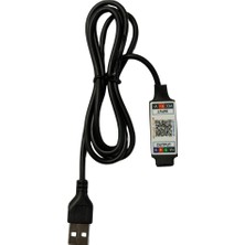 Powerr Led Aydınlatma 5V USB Girişli Bluetoothlu Cep Telefonundan Rgb LED Kontrol 6A