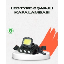 Elektronikçim USB Şarjlı Kafa Feneri 800 Lumen Ayarlanabilir Cob ve Xpe LED - TK0021-5CE5K8