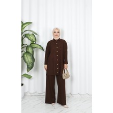 Nisum Moda Düğmeli Triko Pantolonlu Takım