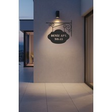 Grandmix Vintage Özel Isimlik Kapı Tabela Metal Apartman Daire No Tabelası