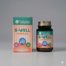 Wellvalens B-Well Complex 30 Tablet | B1 100 mg, B6 10 mg, B12 200 µg İçeren B Vitaminleri