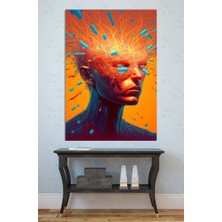 Mgi Design Zihin Patlaması Turuncu Soyut Portre Kanvas Tablo Modern Pop Art Uv Baskı Yaratıcı Ofis Dekoru