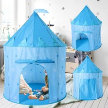 Mj Toys Çocuklar Için Kapalı Çadır Mavi Kumaş Bebek Oyun Evi Kız Çocuk Oyun Çadır