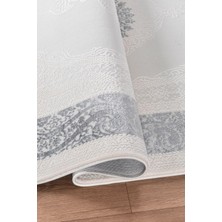 Valery Home Bienal Saçaklı Modern Dokuma Halı 100 x 200 cm Yüksek Kalite Polyester Renk Gri