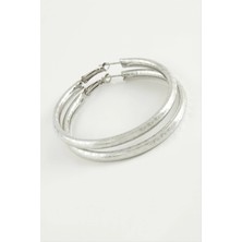 Noktalı Boru Halka Küpe 4,5 cm