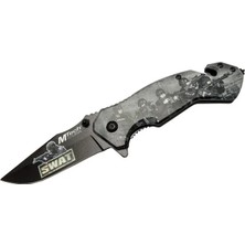 Eco Lounge Mtech 4 23 6 Swat Kurtarma / Kamp Çakı 20CM - Yarı Otomatik, Kemerlikli, Cam Kırma ve Ip Kesme Aparatlı