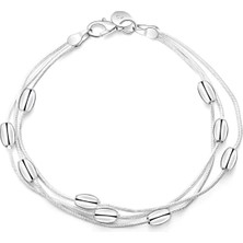 Kumi 925 Ayar Gümüş Yeni Model Bileklik Sevgiliye Hediye