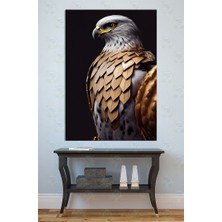 Mgi Design Altın Tüylü Şahin Kanvas Tablo Lüks Dekorasyon Hayvan Figürleri Modern Duvar Sanatı