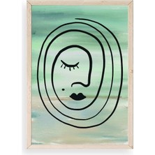 Sinems World Soyut Ahşap Çerçeveli Tablo