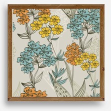 Sinems World Çiçek Ahşap Çerçeveli Tablo