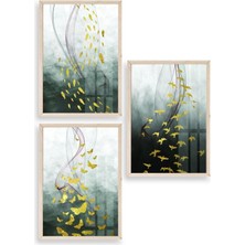 Sinems World Soyut Hayvanlar Ahşap Çerçeveli Tablo