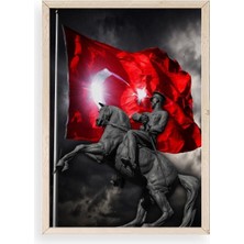 Sinems World Atatürk Ahşap Çerçeveli Tablo