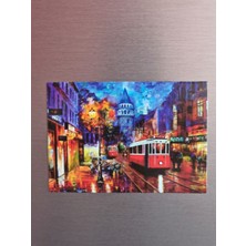 Ucuz Parçacım Istanbul Temalı Ince Magnet 3’lü Set – 7×10 cm | Galata Kulesi & Nostaljik Tramvay Hatıra Magnet