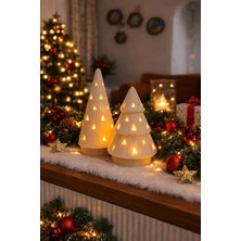 Alwen Stella | Dekoratif LED Tealight Yılbaşı Dekoru | Masaüstü Aydınlatma | 2'li Set
