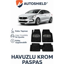 Ds Automobiles Ds5 Serisi Tüm Modeller Ile Uyumlu Universal Derin Havuzlu Paspas Krom Karbon