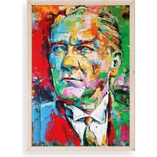 Sinems World Atatürk Ahşap Çerçeveli Tablo