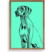 Sinems World Köpek Ahşap Çerçeveli Tablo