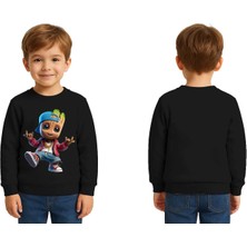 Sedirli Unisex Groot Baskılı Çocuk Swaetshirt 3 Iplik Şardonlu