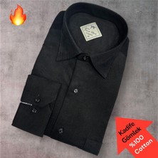 Eren Style Klasik %100 Cotton Uzun Kollu Terletmeyen Kışlık Kadife Gömlek (Regular Kalıp)