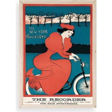 Sinems World The New York Recorder Ahşap Çerçeveli Tablo