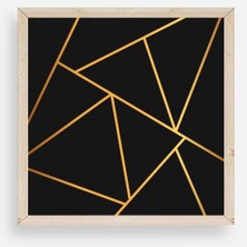 Sinems World Üçgen Ahşap Çerçeveli Tablo