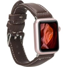Apple Watch Uyumlu Deri Kordon 42-44-45MM Nm4-As4 Kahve