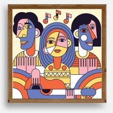 Sinems World Modern Ahşap Çerçeveli Tablo