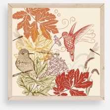 Sinems World Çiçek Ahşap Çerçeveli Tablo