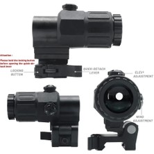 Magnifier 5x Yakınlaştırmalı Dürbün - 22MM Ray Uyumlu, Katlanır Yaylı Ayaklı ( Lisinya )