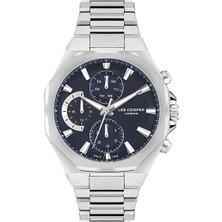 Lee Cooper Erkek 44 mm Çelik Kasa, Lacivert Kadran, Multifonksiyon Kol Saati