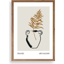 Sinems World Vazo Ahşap Çerçeveli Tablo