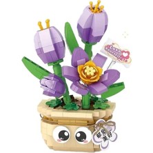 LZ-8842 Saksılı Lale Çiçeği 380 Parça Block