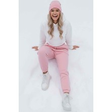 Merry See Lastik Paça Yüksek Bel Içi Şardonlu Özel Kumaş Eşofman Altı Jogger