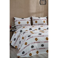 Evlen Home Collection Katre Pamuklu Tek Kişilik Yatak Örtüsü 2 Parça Pike Takımı Krem Renkli