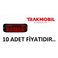  geniş çakar lamba 24 ledli (10 adet) kırmızı