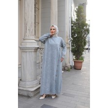 Nisum Moda Düğme Detaylı Pamuk Iki Iplik Elbise