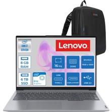 Lenovo Thinkbook 16 Gen6 Irl Intel Core I7 13700H 8gb Ddr5 6tb SSD Freedos Iris Xe Graphics 16" Wuxga (1920X1200) IPS 300NITS Taşınabilir Bilgisayar T21KH00WATRF06 + Zetta Çanta