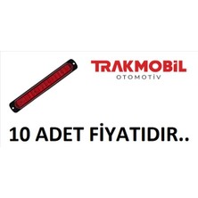  çakar lamba 12 ledli uzun (10 adet) kırmızı