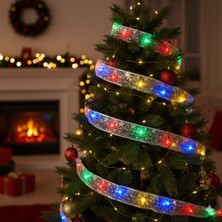 Dodomar 2 Metre Pilli Kurdele Şekilli Mix LED Işık – Yılbaşı Dekor Pvc Kutulu
